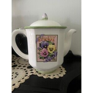 Vintage Applause Pansy Teapot